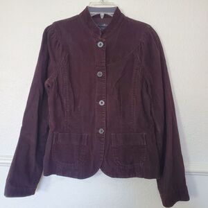 Willi Smith Corduroy Jacket Blazer Womens M Pockets Autumn Vintage 70s 80s